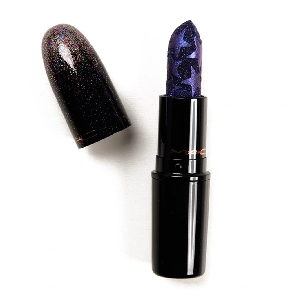 MAC Cosmetics Kiss of Stars Lipstick Asterisk Blue Purple Sparkle New in Box